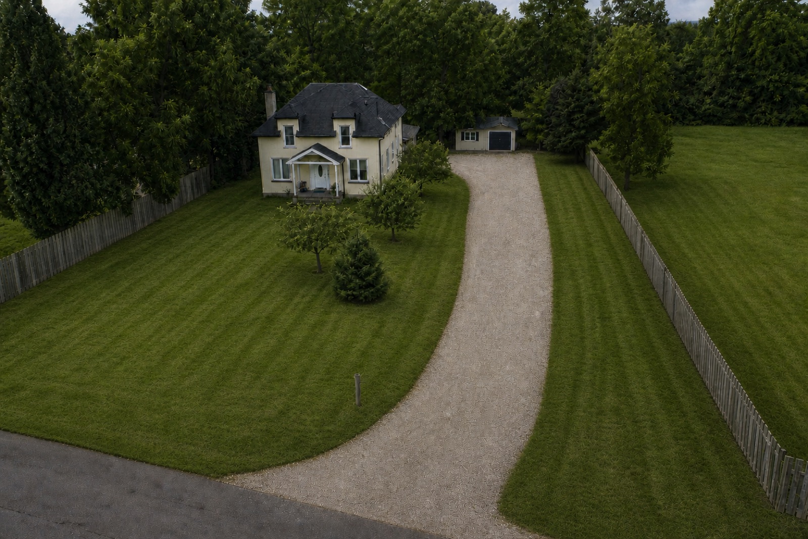 After — professionally mowed and edged lawn by Sal's Property Maintenance
